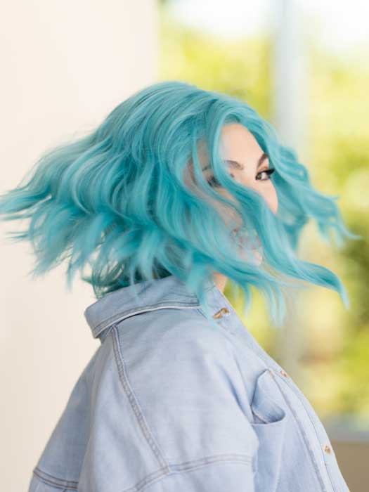 Blue Babe | Synthetic Lace Front Wig (Mono Part)